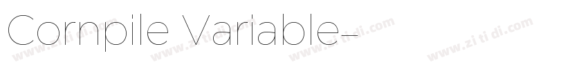 Cornpile Variable字体转换
